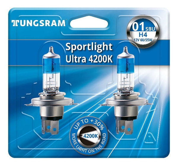 Tungsram H4 Sportlight Ultra 4200K +30 12V Duoblister