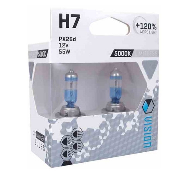 VISION H7 Limitless White 5000K Xenon Effect +120% Duobox