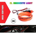 LED Ambientebeleuchtung Innenraum EL Lichtleiste 3m Rot